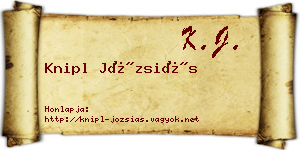 Knipl Józsiás névjegykártya
